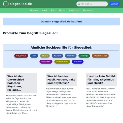 Screenshot siegeslied.de