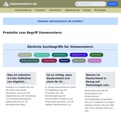 Screenshot siemensstern.de