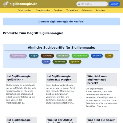 Screenshot sigillenmagie.de