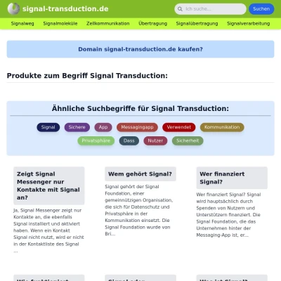 Screenshot signal-transduction.de