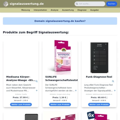 Screenshot signalauswertung.de