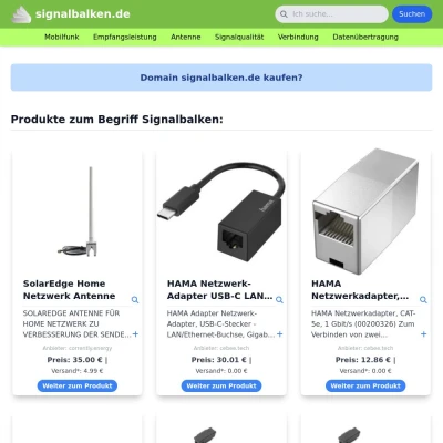 Screenshot signalbalken.de