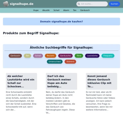 Screenshot signalhupe.de