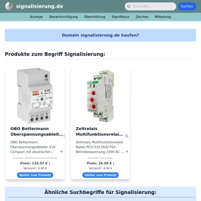 Screenshot signalisierung.de