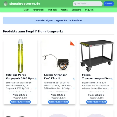Screenshot signaltragwerke.de