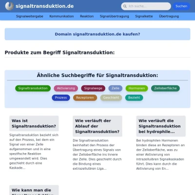 Screenshot signaltransduktion.de