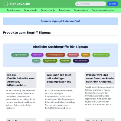 Screenshot signup24.de