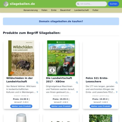 Screenshot silageballen.de