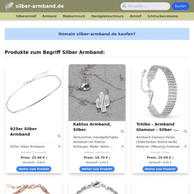 Screenshot silber-armband.de