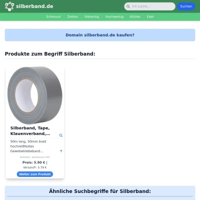 Screenshot silberband.de