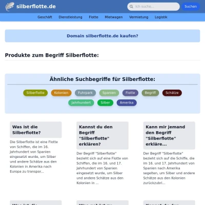 Screenshot silberflotte.de