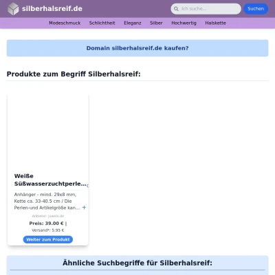 Screenshot silberhalsreif.de