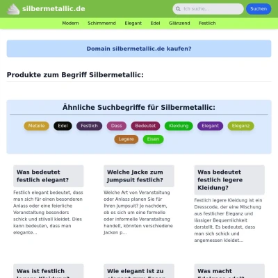 Screenshot silbermetallic.de