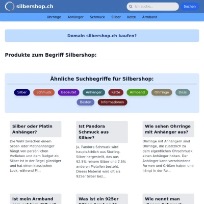 Screenshot silbershop.ch