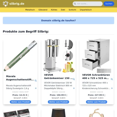 Screenshot silbrig.de