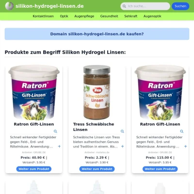 Screenshot silikon-hydrogel-linsen.de