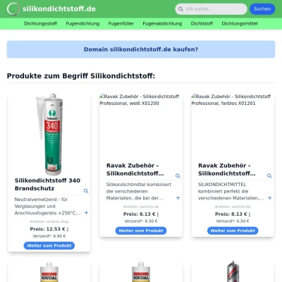 Screenshot silikondichtstoff.de
