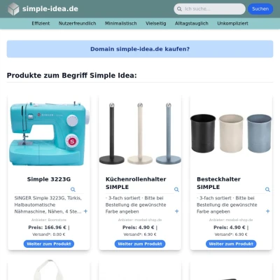 Screenshot simple-idea.de