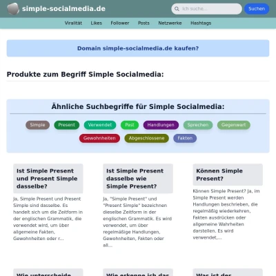 Screenshot simple-socialmedia.de