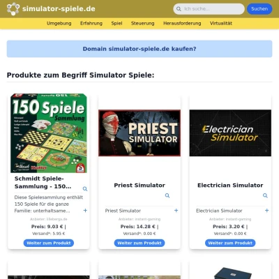 Screenshot simulator-spiele.de