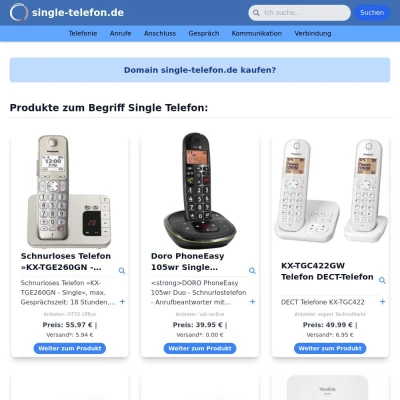 Screenshot single-telefon.de