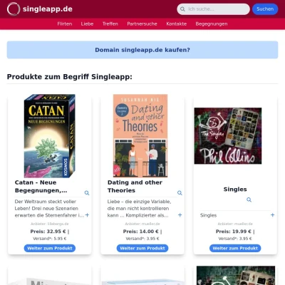 Screenshot singleapp.de