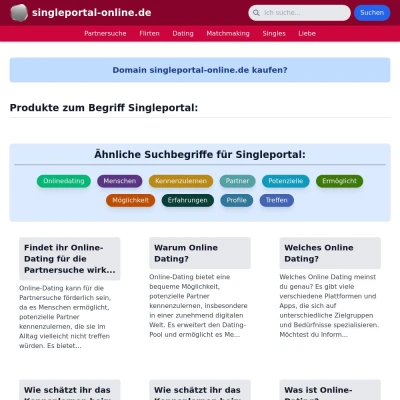 Screenshot singleportal-online.de