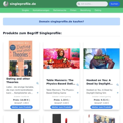 Screenshot singleprofile.de