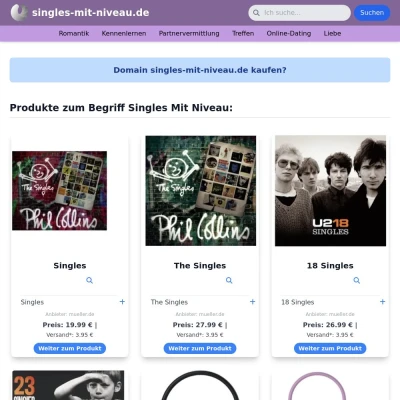 Screenshot singles-mit-niveau.de