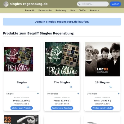 Screenshot singles-regensburg.de