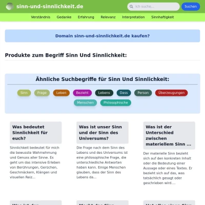 Screenshot sinn-und-sinnlichkeit.de