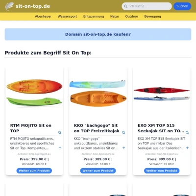 Screenshot sit-on-top.de