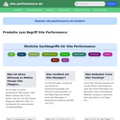 Screenshot site-performance.de