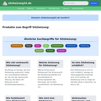 Screenshot sitzheizung24.de