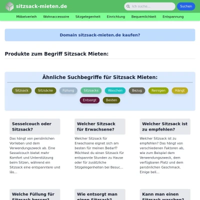 Screenshot sitzsack-mieten.de