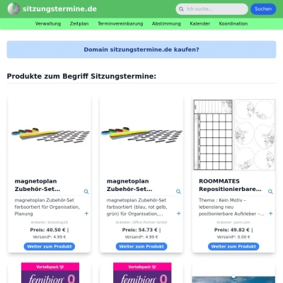 Screenshot sitzungstermine.de