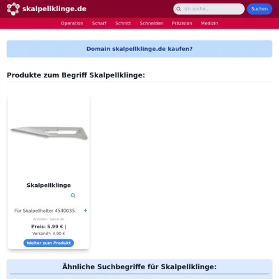 Screenshot skalpellklinge.de