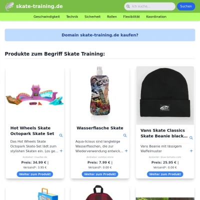 Screenshot skate-training.de