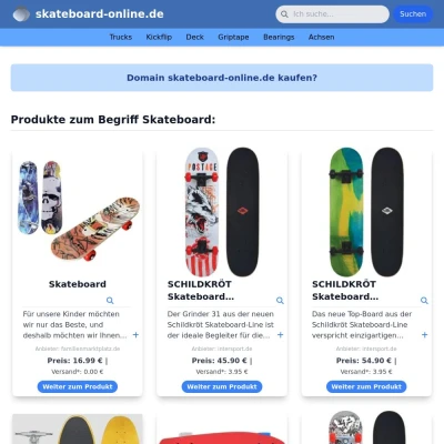 Screenshot skateboard-online.de