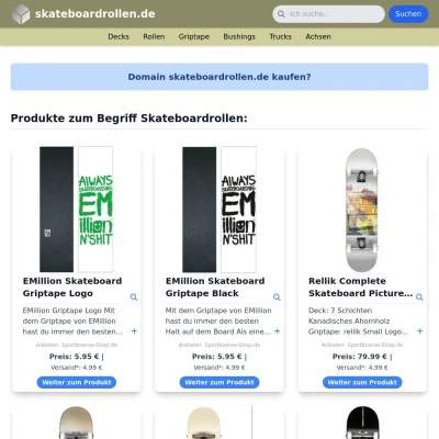 Screenshot skateboardrollen.de