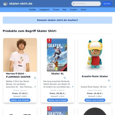 Screenshot skater-shirt.de