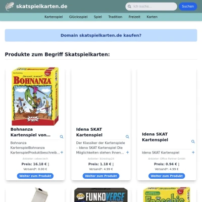 Screenshot skatspielkarten.de