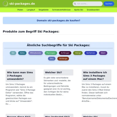 Screenshot ski-packages.de