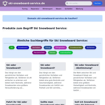 Screenshot ski-snowboard-service.de