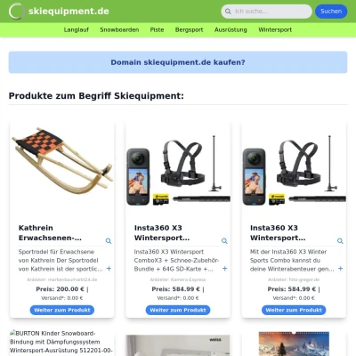 Screenshot skiequipment.de