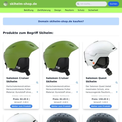 Screenshot skihelm-shop.de