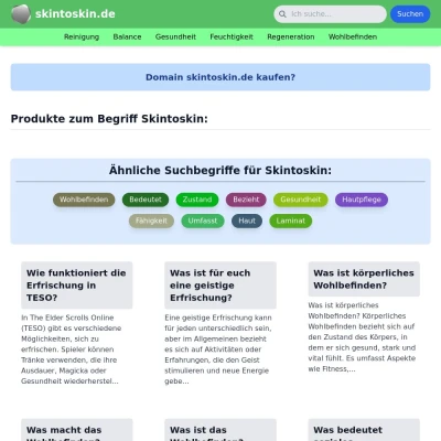 Screenshot skintoskin.de