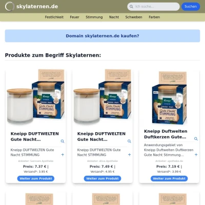Screenshot skylaternen.de
