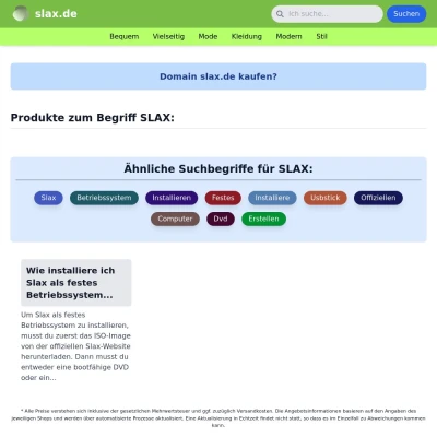 Screenshot slax.de
