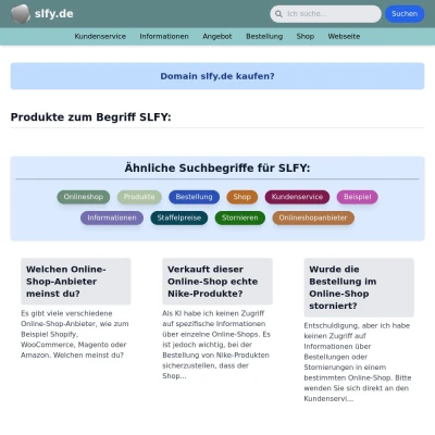 Screenshot slfy.de